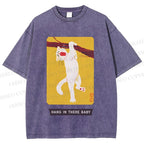 Unisex Hang In There Baby Printed Washed Tee