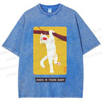 Unisex Hang In There Baby Printed Washed Tee