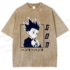 Unisex Gon Freecss Hunter Printed Washed Tee