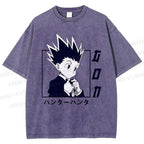 Unisex Gon Freecss Hunter Printed Washed Tee