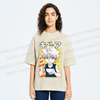 Unisex Hunter Killua Zoldyck Printed Washed Tee
