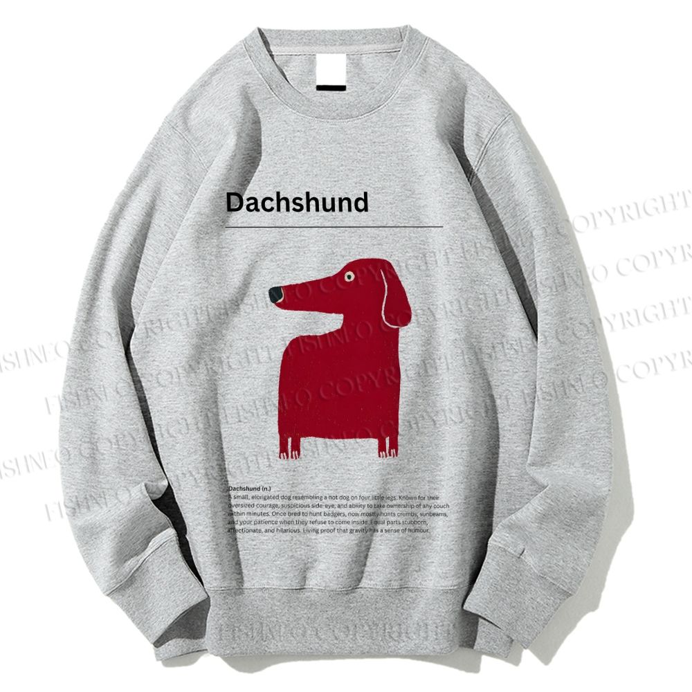 Unisex Dachshund Dog Printed Sweatshirt