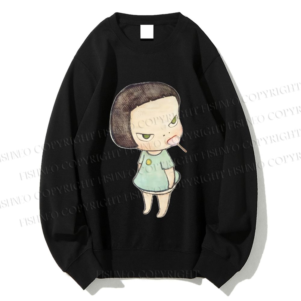 Unisex Yoshitomo Nara lollipop Printed Sweatshirt