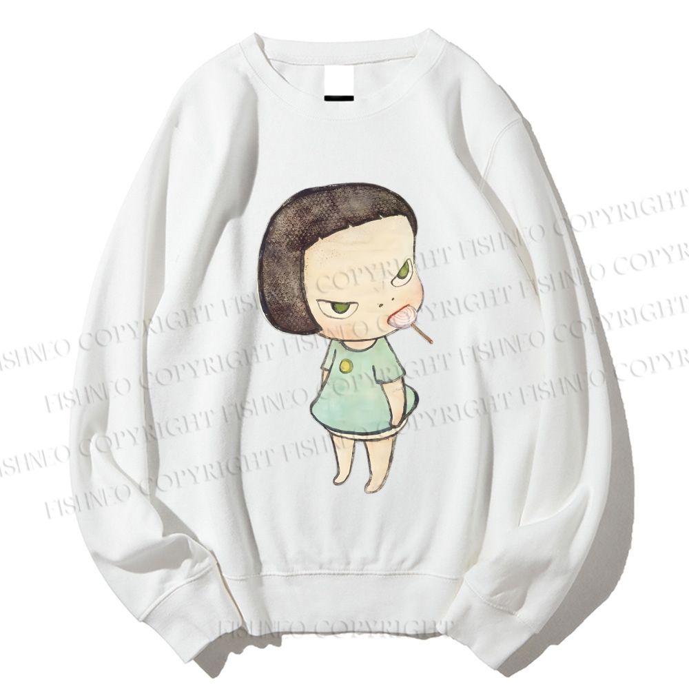 Unisex Yoshitomo Nara lollipop Printed Sweatshirt