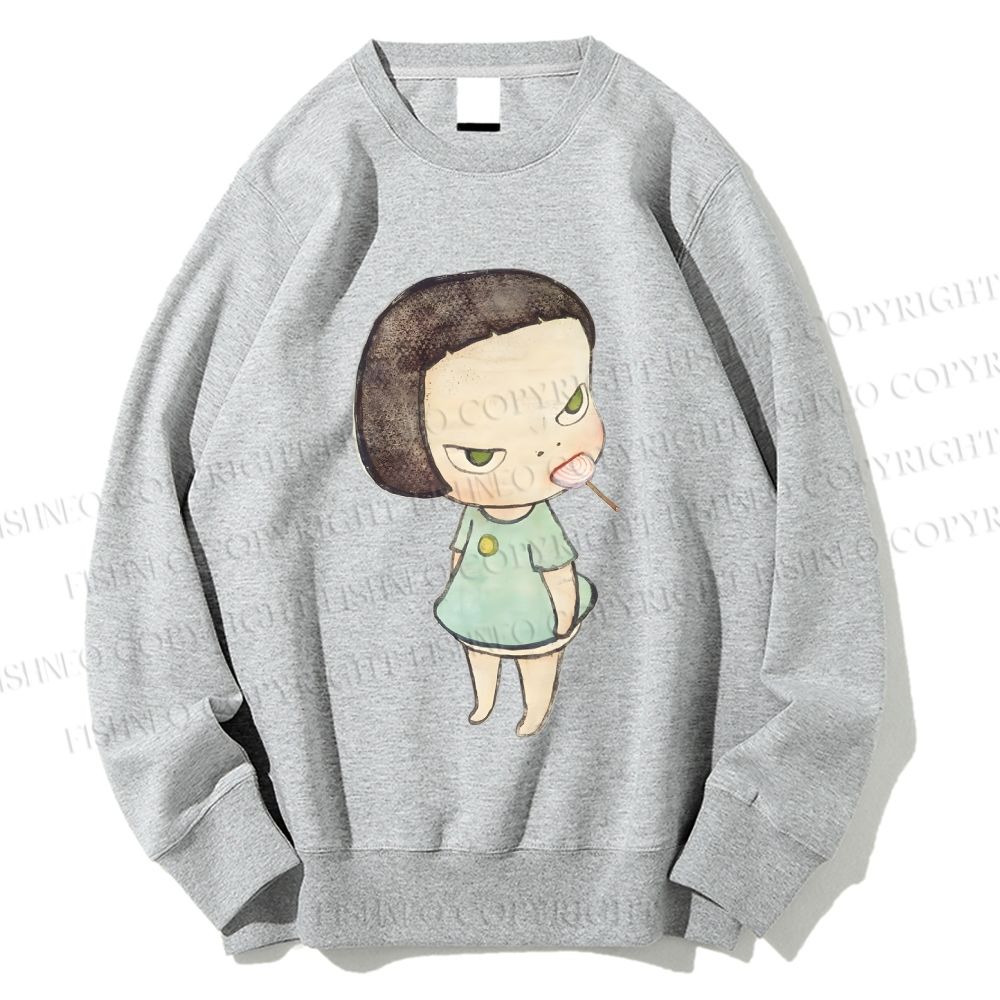 Unisex Yoshitomo Nara lollipop Printed Sweatshirt