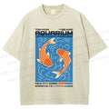 Unisex Tokyo Aquarium Koi Printed Washed Tee