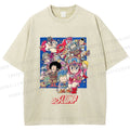 Unisex Japanese Arale Norimaki Anime Printed Washed Tee