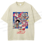 Unisex Japanese Arale Norimaki Anime Printed Washed Tee