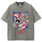 Unisex Japanese Arale Norimaki Anime Printed Washed Tee