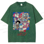 Unisex Japanese Arale Norimaki Anime Printed Washed Tee
