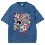 Unisex Japanese Arale Norimaki Anime Printed Washed Tee