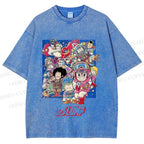 Unisex Japanese Arale Norimaki Anime Printed Washed Tee