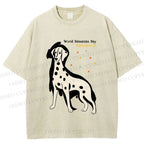 Unisex World Dalmatian Day Dog Printed Washed Tee