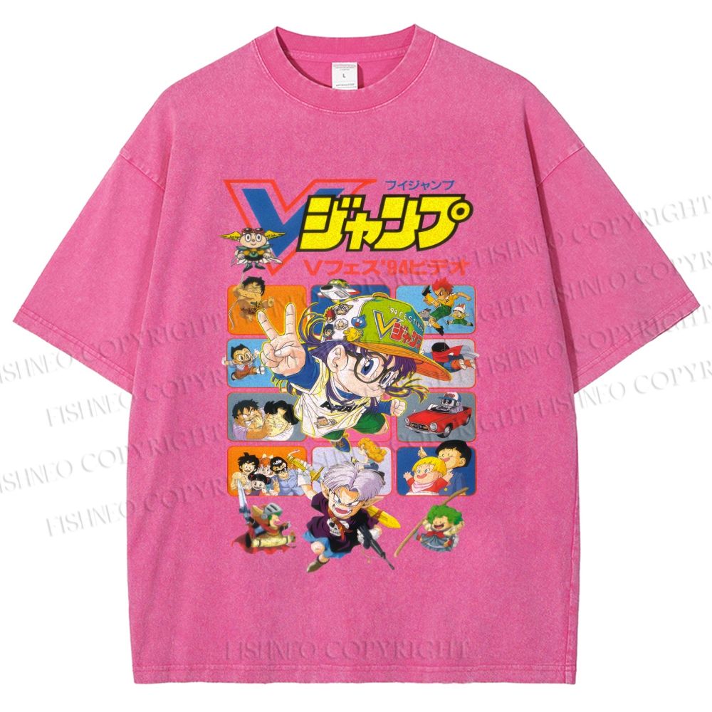 Unisex Arale Norimaki Printed Washed Tee
