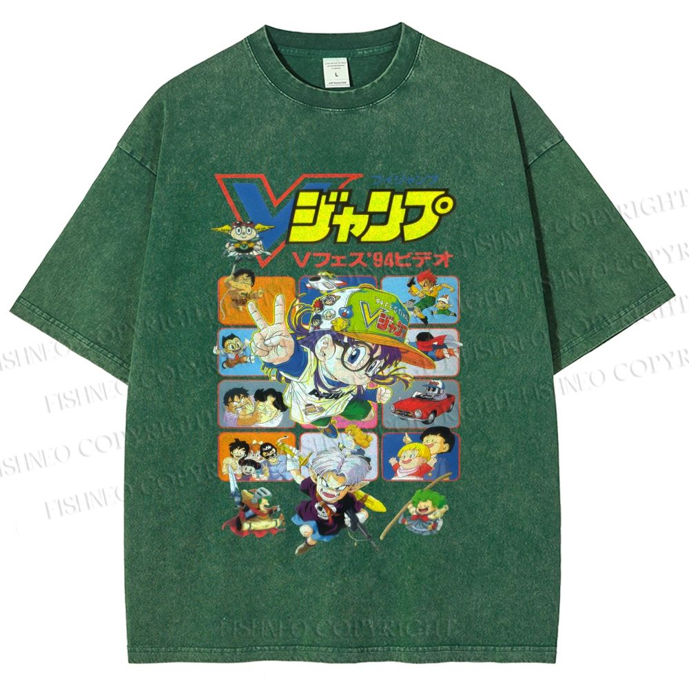 Unisex Arale Norimaki Printed Washed Tee