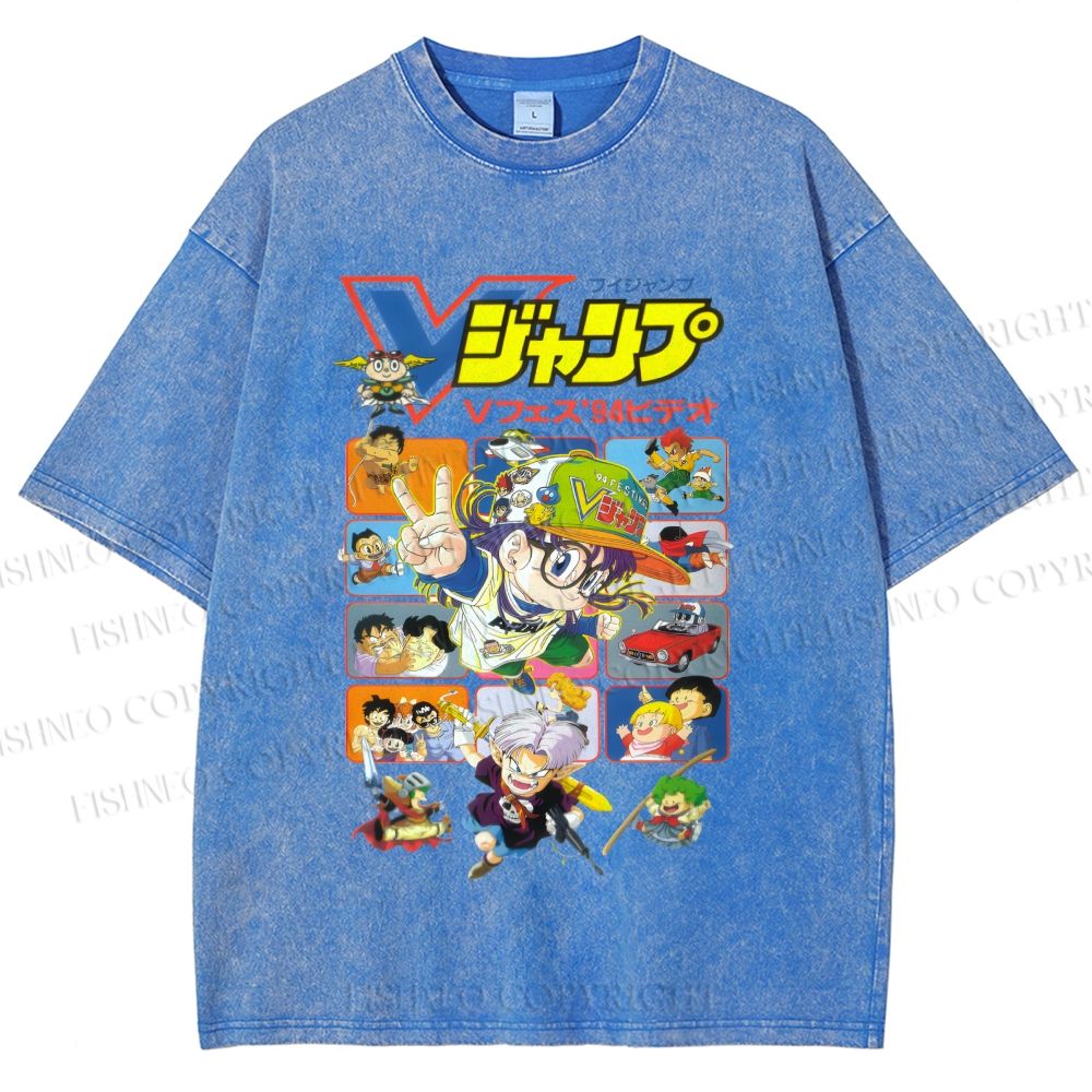Unisex Arale Norimaki Printed Washed Tee