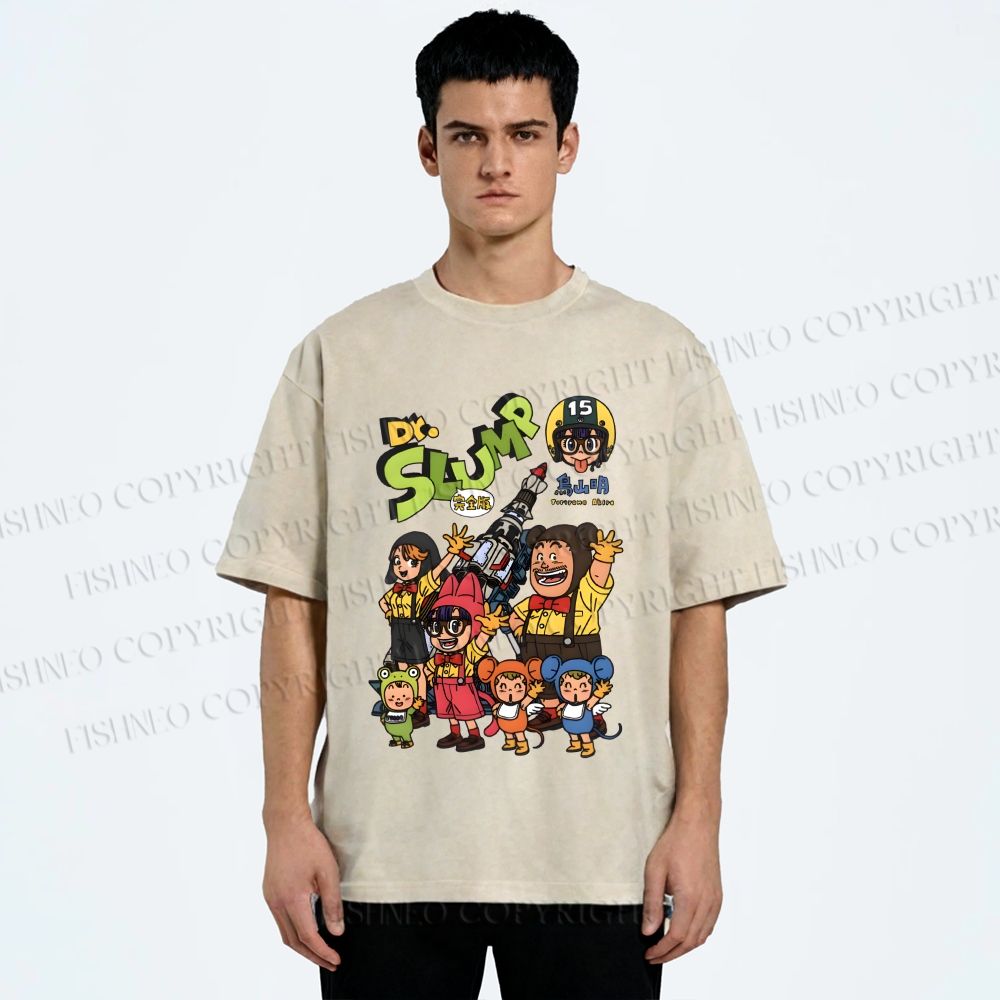 Unisex Arale Norimaki Printed Washed Tee