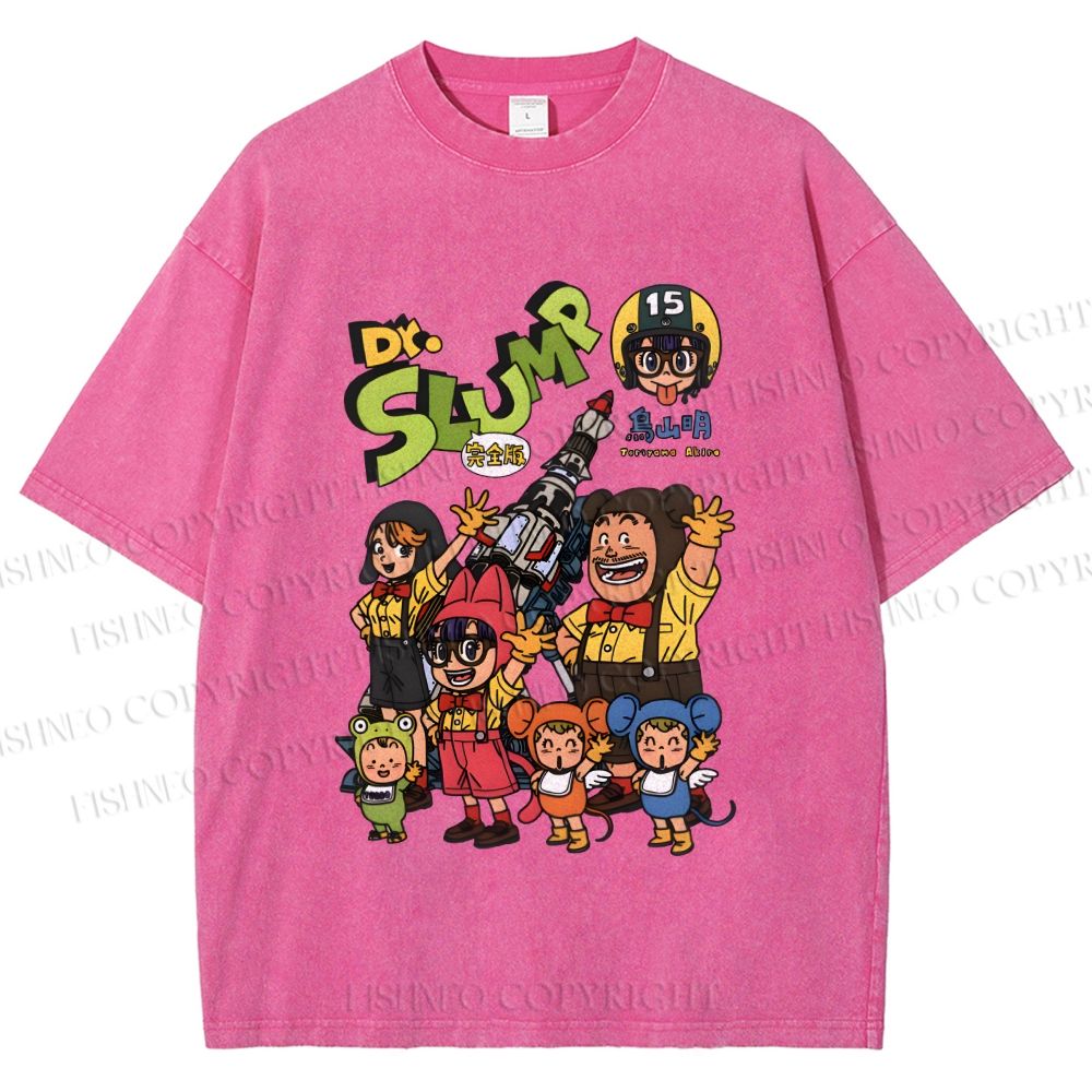 Unisex Arale Norimaki Printed Washed Tee