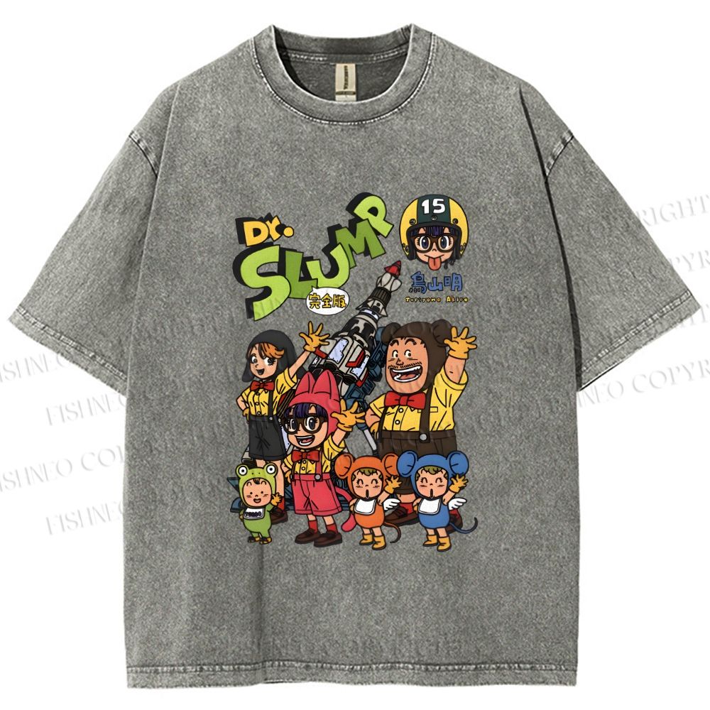 Unisex Arale Norimaki Printed Washed Tee