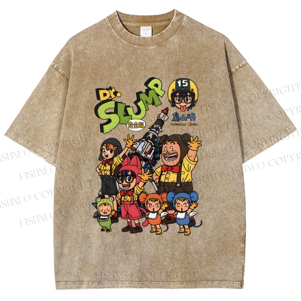 Unisex Arale Norimaki Printed Washed Tee