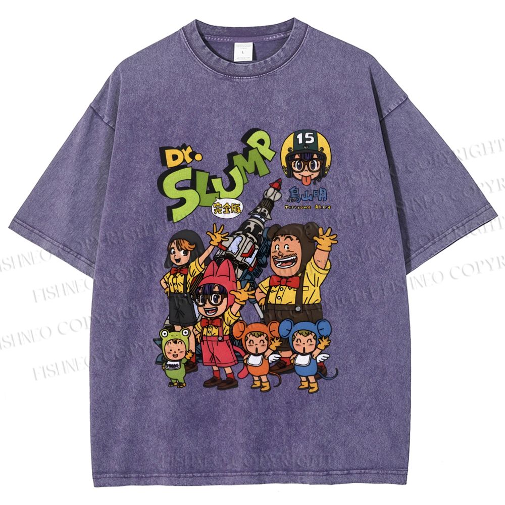 Unisex Arale Norimaki Printed Washed Tee