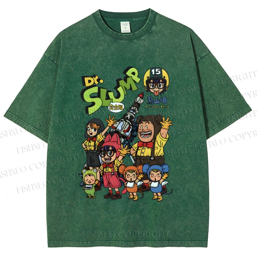 Unisex Arale Norimaki Printed Washed Tee