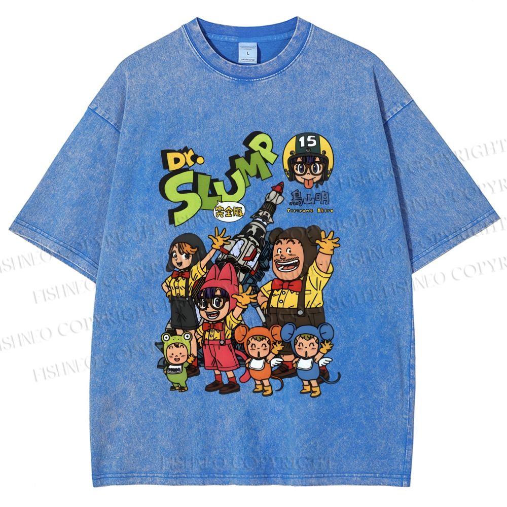 Unisex Arale Norimaki Printed Washed Tee
