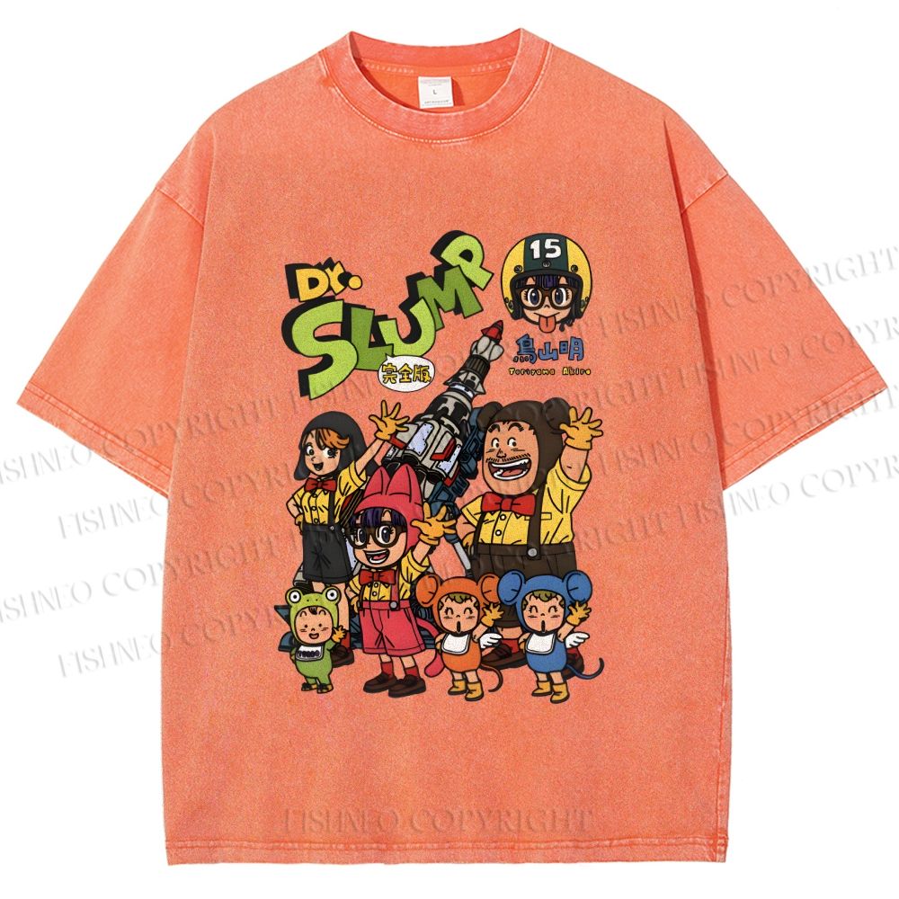 Unisex Arale Norimaki Printed Washed Tee
