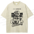 Unisex Arale Norimaki Racing Car Printed Washed Tee