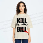 Unisex Kill Bill Eyes Printed Washed Tee