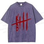 Unisex Kill Bill Printed Washed Tee