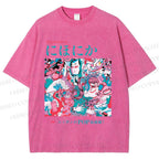 Unisex Japanese Art Ukiyo-e Poster Printed Washed Tee