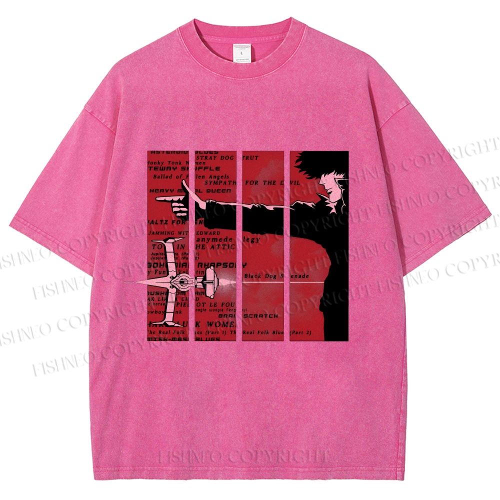 Unisex Cowboy Bebop Printed Washed Tee