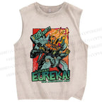 Unisex Striker Eureka Printed Washed Tank Top