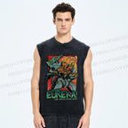 Unisex Striker Eureka Printed Washed Tank Top