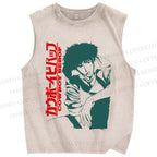 Unisex Cowboy Bebop Spike Printed Washed Tank Top