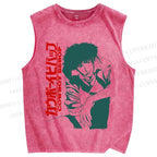 Unisex Cowboy Bebop Spike Printed Washed Tank Top