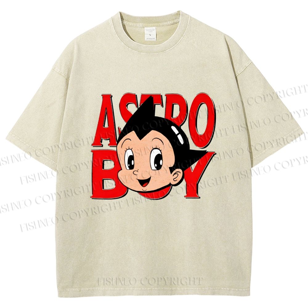 Unisex Astro Boy Printed Washed Tee