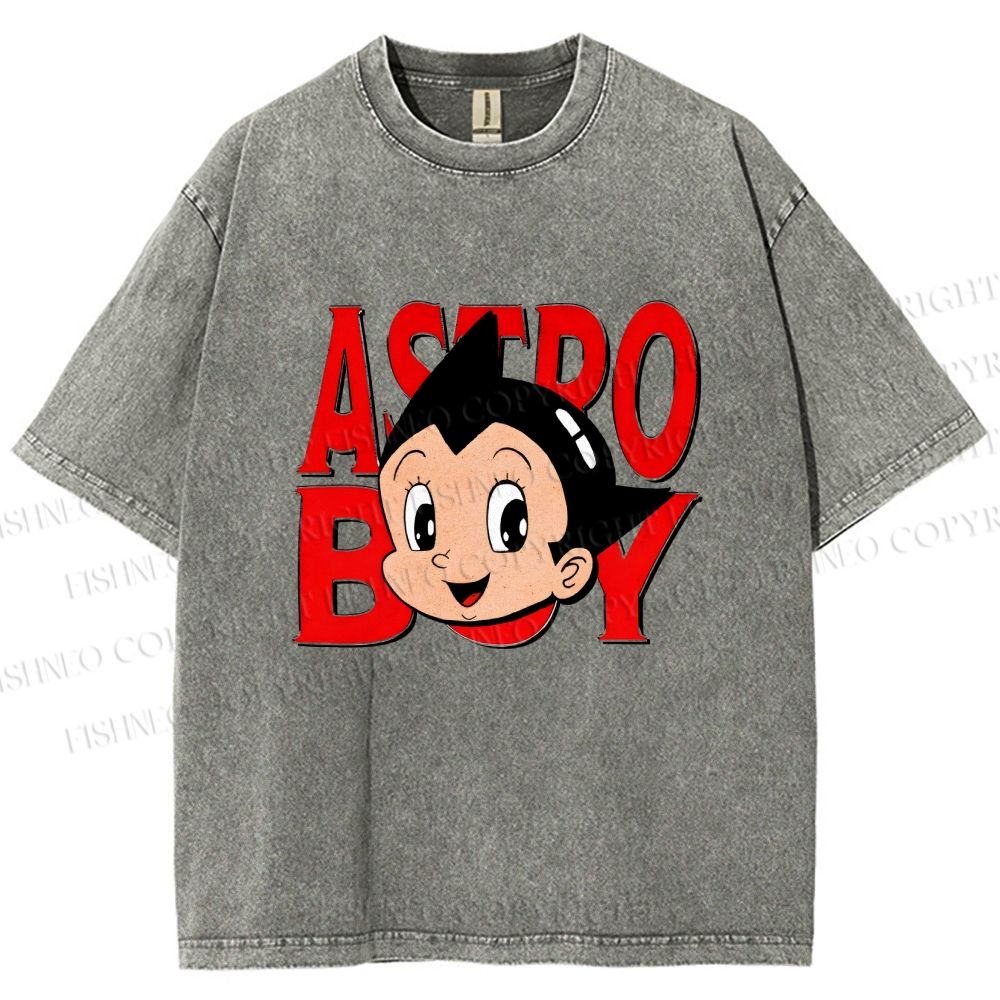 Unisex Astro Boy Printed Washed Tee