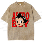 Unisex Astro Boy Printed Washed Tee