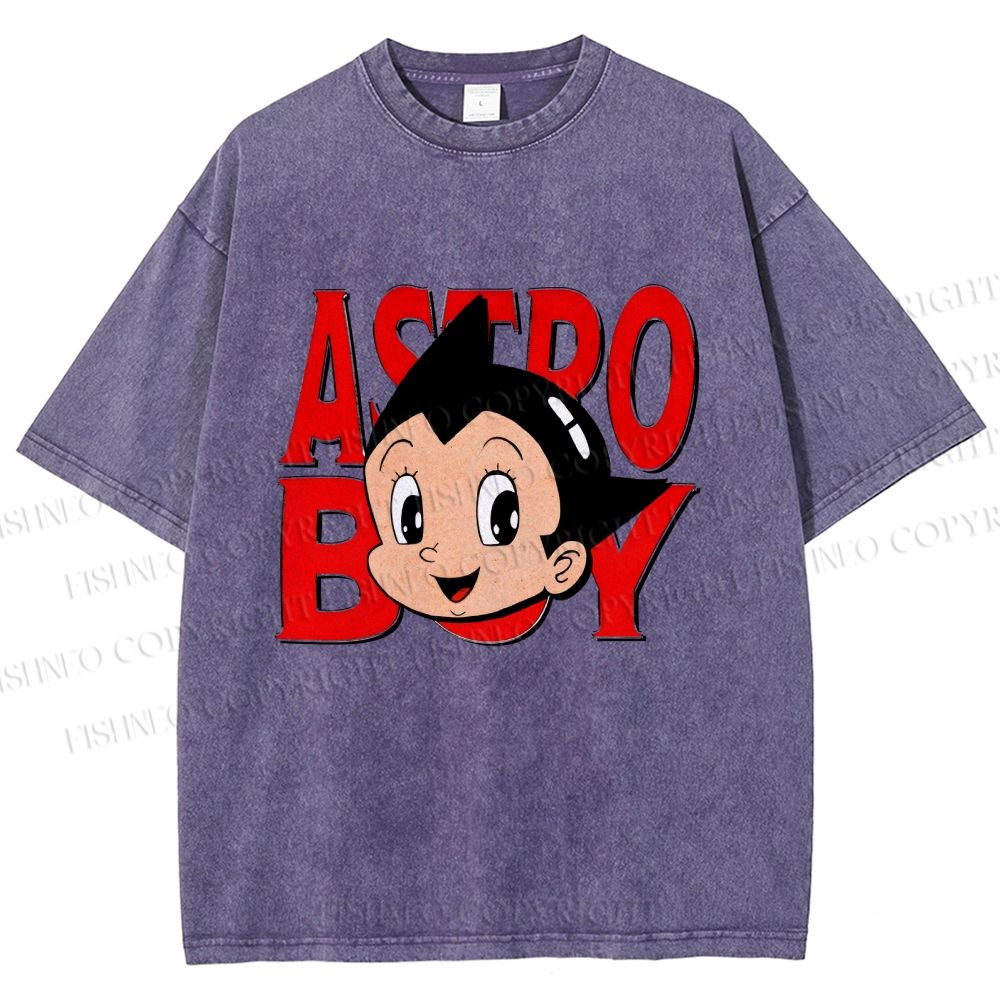 Unisex Astro Boy Printed Washed Tee