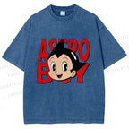 Unisex Astro Boy Printed Washed Tee