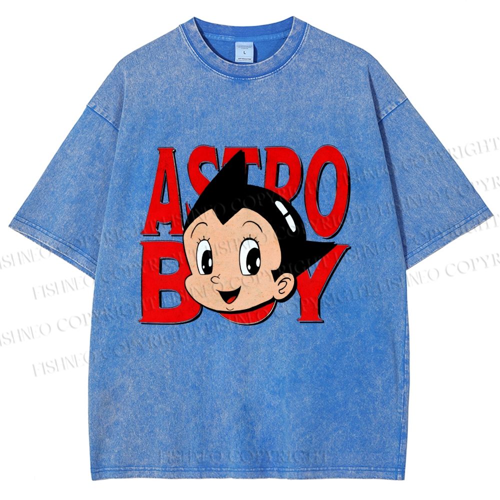Unisex Astro Boy Printed Washed Tee