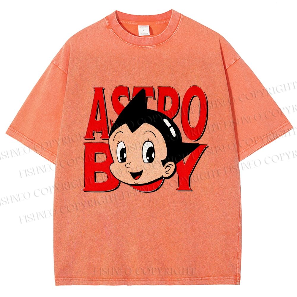 Unisex Astro Boy Printed Washed Tee