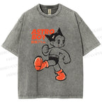 Unisex Vintage Astro Boy Printed Washed Tee