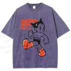 Unisex Vintage Astro Boy Printed Washed Tee