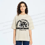 Unisex Drum And Bass Printed Washed Tee