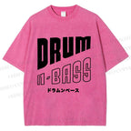 Unisex Drum And Bass Printed Washed Tee