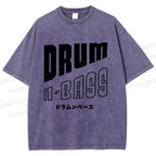 Unisex Drum And Bass Printed Washed Tee