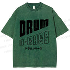 Unisex Drum And Bass Printed Washed Tee